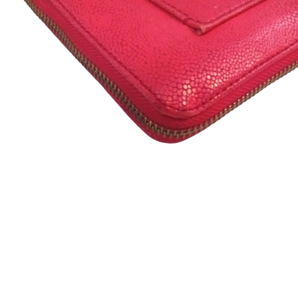 Stella & Dot Red Pebbled Leather Crossbody Bag - Picture 12 of 13